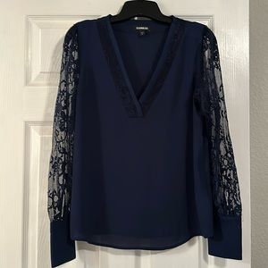 Express Portofino V-Neck Blouse